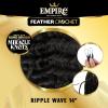 image:imageSensationnel Empire Feather Crochet Braiding Hair  Ripple Wave Human Hair for Boho Braids and Miracle Knots Pre Separated 50 strands 10 inch 1 JETBLACK27 HONEYBLONDE