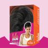 image:imageSensationnel Lulu Bun Hair Extensions  Textured Bun Unit 2 Synthetic Quick and Easy Wear Hair with Natural Textures 1 JETBLACK2 DARKBROWN