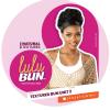 image:imageSensationnel Lulu Bun Hair Extensions  Textured Bun Unit 2 Synthetic Quick and Easy Wear Hair with Natural Textures 1 JETBLACK2 DARKBROWN
