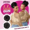 image:imageSensationnel Lulu Bun Hair Extensions  Textured Bun Unit 2 Synthetic Quick and Easy Wear Hair with Natural Textures 1 JETBLACKF1B30
