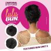 image:imageSensationnel Lulu Bun Hair Extensions  Textured Bun Unit 2 Synthetic Quick and Easy Wear Hair with Natural Textures 1 JETBLACKM44
