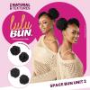 image:imageSensationnel Lulu Bun Hairextensions  Space Buns Unit 2 Synthetic Quick and Easy Wear Hair with Natural Textures 1 JETBLACKF1B350