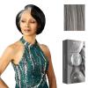 image:imageSensationnel Platinum Glow 13X6 Wig  Maxine Lacefrontal Glueless Precut Human Hair Blend and Preplucked Hairline 1 JETBLACKSILVERSTORM