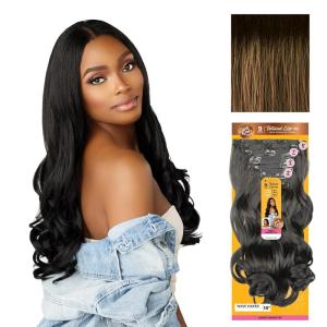 image:imageSensationnel Curls Kinksandco Clip in  Wave Maker 18 Inch Hairextensions Synthetic 9 Piece Pack Easy to Use Clips for Natural 3C to 4C hair 1 JETBLACKTH227