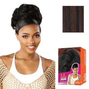 image:imageSensationnel Lulu Bun Hair Extensions  Textured Bun Unit 2 Synthetic Quick and Easy Wear Hair with Natural Textures 1 JETBLACKF1B33