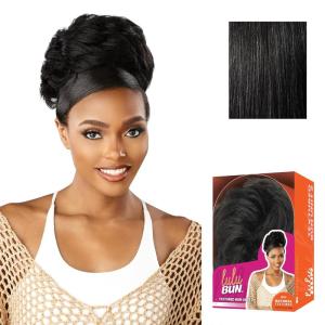 image:imageSensationnel Lulu Bun Hair Extensions  Textured Bun Unit 2 Synthetic Quick and Easy Wear Hair with Natural Textures 1 JETBLACKM280
