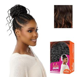 image:imageSensationnel Lulu Bun Hairextensions  Boho Unit 1 Synthetic Quick and Easy Wear Hair with Natural Textures 1 JETBLACKF1B30