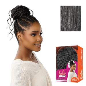image:imageSensationnel Lulu Bun Hairextensions  Boho Unit 1 Synthetic Quick and Easy Wear Hair with Natural Textures 1 JETBLACKM44