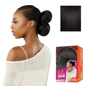 image:imageSensationnel Lulu Bun Hairextensions  Sleek Bun Unit 1 Synthetic Quick and Easy Wear Hair with Natural Textures 1 JETBLACK1B OFFBLACK