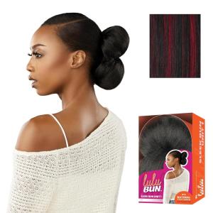 image:imageSensationnel Lulu Bun Hairextensions  Sleek Bun Unit 1 Synthetic Quick and Easy Wear Hair with Natural Textures 1 JETBLACKF1BBG