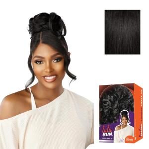 image:imageSensationnel Lulu Bun Updo Hairextensions  Unit 12 Synthetic 3x35 HD Lace Parting Quick and Easy Wear Hair 1 JETBLACK1B OFFBLACK