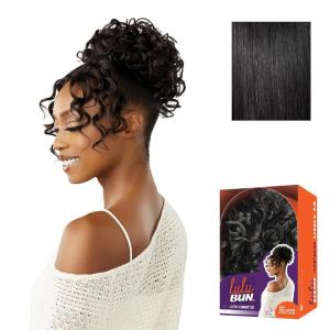 image:imageSensationnel Lulu Bun Updo Hairextensions  Unit 13 Synthetic 3x35 HD Lace Parting Quick and Easy Wear Hair 1 JETBLACK1 JETBLACK
