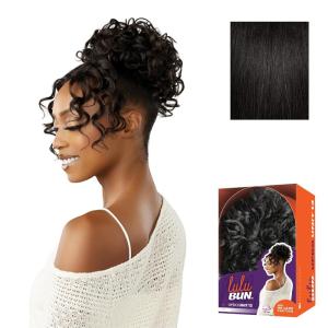 image:imageSensationnel Lulu Bun Updo Hairextensions  Unit 13 Synthetic 3x35 HD Lace Parting Quick and Easy Wear Hair 1 JETBLACK1B OFFBLACK