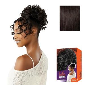 image:imageSensationnel Lulu Bun Updo Hairextensions  Unit 13 Synthetic 3x35 HD Lace Parting Quick and Easy Wear Hair 1 JETBLACK2 DARKBROWN