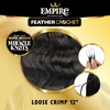 image:imageSensationnel Empire Feather Crochet Braiding Hair  Loose Crimp Human Hair for Boho Braids and Miracle Knots Pre Separated 50 strands 10 inch 1 JETBLACK1 JETBLACK