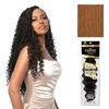 image:imageSensationnel Empire Feather Crochet Braiding Hair  Loose Crimp Human Hair for Boho Braids and Miracle Knots Pre Separated 50 strands 10 inch 1 JETBLACK30 LIGHTAUBURN