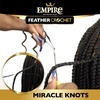 image:imageSensationnel Empire Feather Crochet Braiding Hair  Loose Crimp Human Hair for Boho Braids and Miracle Knots Pre Separated 50 strands 10 inch 1 JETBLACK1 JETBLACK