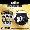 image:imageSensationnel Empire Feather Crochet Braiding Hair  Loose Crimp Human Hair for Boho Braids and Miracle Knots Pre Separated 50 strands 10 inch 1 JETBLACK30 LIGHTAUBURN