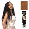 image:imageSensationnel Empire Feather Crochet Braiding Hair  Loose Crimp Human Hair for Boho Braids and Miracle Knots Pre Separated 50 strands 10 inch 1 JETBLACK30 LIGHTAUBURN