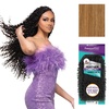 image:imageSensationnel PremToo Feather Crochet Braidinghair  Burmese Curl Human Hair Blend with Pre Separated 50 Strands for Boho Braids and Miracle Knots 14 inch 1 JETBLACK27 HONEYBLONDE