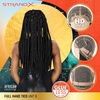 image:imageSensationnel Strand X Full Braided Lacewig  Unit 6 Hand Tied Kanekalon HD Glueless Wig 1 JETBLACKSM227