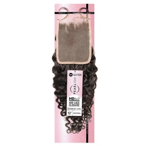 image:imageSensationnel Pearlish bundle 4x5 closure  burmese curl 12 inch HD lace beauty supply human hair bundles weave 15a soft remy NATURALNATURAL