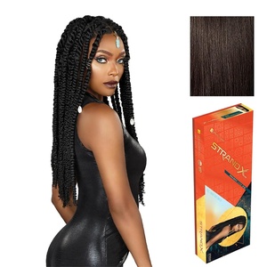 image:imageSensationnel Strand X Full Braided Lacewig  Unit 6 Hand Tied Kanekalon HD Glueless Wig 1 JETBLACK2 DARKBROWN