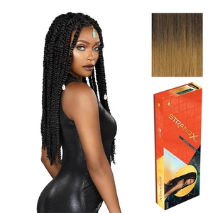image:imageSensationnel Strand X Full Braided Lacewig  Unit 6 Hand Tied Kanekalon HD Glueless Wig 1 JETBLACKSM227