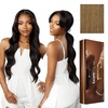 image:imageSensationnel Barelace 13X5 360 Lace Wig  Unit 4 Glueless Human Hair Blend EartoEar Deep Parting Pre Cut Hairline 1 JETBLACKMOCHABROWN