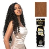 image:imageSensationnel Empire Feather Crochet Braiding Hair  Burmese Curl Human Hair for Boho Braids and Miracle Knots Pre Separated 50 strands 10 inch 1 JETBLACK30 LIGHTAUBURN