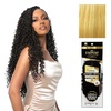 image:imageSensationnel Empire Feather Crochet Braiding Hair  Burmese Curl Human Hair for Boho Braids and Miracle Knots Pre Separated 50 strands 10 inch 1 JETBLACKS27613