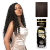 image:imageSensationnel Empire Feather Crochet Braiding Hair  Burmese Curl Human Hair for Boho Braids and Miracle Knots Pre Separated 50 strands 10 inch 1 JETBLACK2 DARKBROWN