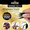 image:imageSensationnel Empire Feather Crochet Braiding Hair  Burmese Curl Human Hair for Boho Braids and Miracle Knots Pre Separated 50 strands 10 inch 1 JETBLACK1 JETBLACK