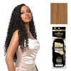 image:imageSensationnel Empire Feather Crochet Braiding Hair  Burmese Curl Human Hair for Boho Braids and Miracle Knots Pre Separated 50 strands 10 inch 1 JETBLACK27 HONEYBLONDE