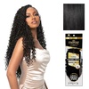 image:imageSensationnel Empire Feather Crochet Braiding Hair  Burmese Curl Human Hair for Boho Braids and Miracle Knots Pre Separated 50 strands 10 inch 1 JETBLACK1 JETBLACK