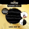 image:imageSensationnel Empire Feather Crochet Braiding Hair  Loose Deep Human Hair for Boho Braids and Miracle Knots Pre Separated 50 strands 10 inch 1 JETBLACK1B OFFBLACK