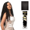 image:imageSensationnel Empire Feather Crochet Braiding Hair  Loose Deep Human Hair for Boho Braids and Miracle Knots Pre Separated 50 strands 10 inch 1 JETBLACK1B OFFBLACK