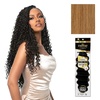 image:imageSensationnel Empire Feather Crochet Braiding Hair  Loose Deep Human Hair for Boho Braids and Miracle Knots Pre Separated 50 strands 10 inch 1 JETBLACK27 HONEYBLONDE