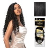 image:imageSensationnel Empire Feather Crochet Braiding Hair  Burmese Curl Human Hair for Boho Braids and Miracle Knots Pre Separated 50 strands 10 inch 1 JETBLACK1 JETBLACK