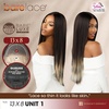 image:imageSensationnel Barelace 13x8 LaceWig  Unit 1  1 JETBLACK Lace Front Synthetic Glueless 180 Degree PrePlucked Hairline1B OFFBLACK