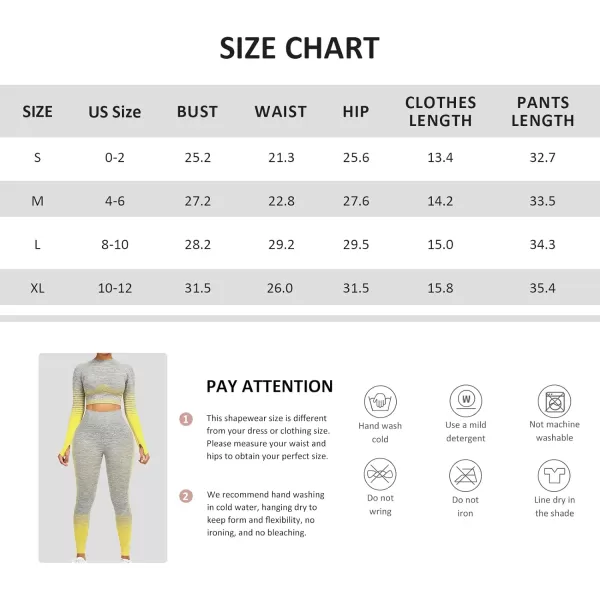 2 Piece Workout Sets for Women Long Sleeve Short Sleeve Yoga Outfits Seamless Ribbed Crop Top High Waist Legging
