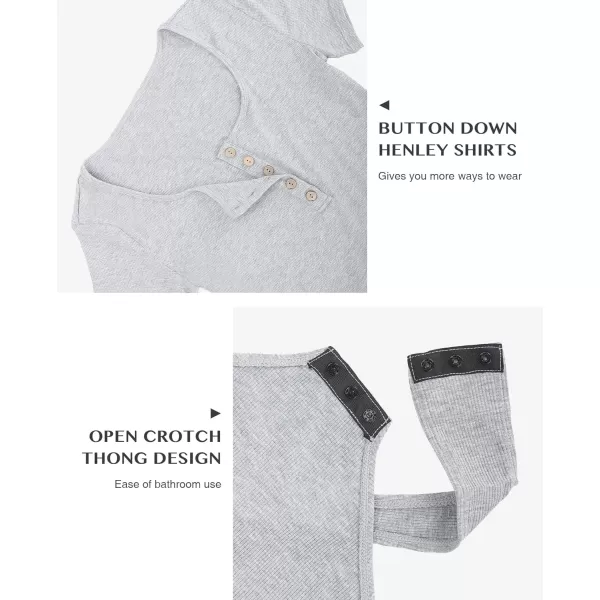 3 Packs Short Sleeve Bodysuit for Women Henley Tops Ribbed Cotton T Shirts Scoop Neck Sleeveless Casual Shirt