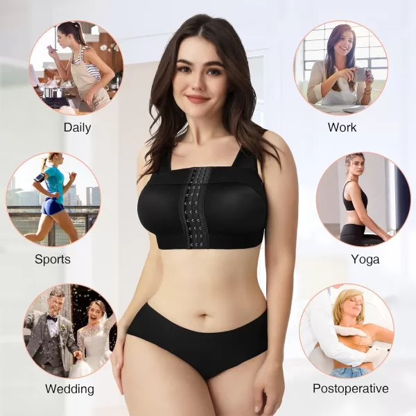 Arm Shaper for Women Post Surgery Arm Lipo Compression Sleeves Slimming Arm Faja Front Closure Shapewear Bra
