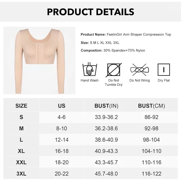 Arm Shaper for Women Post Surgery Arm Lipo Compression Sleeves Slimming Arm Faja Front Closure Shapewear Bra