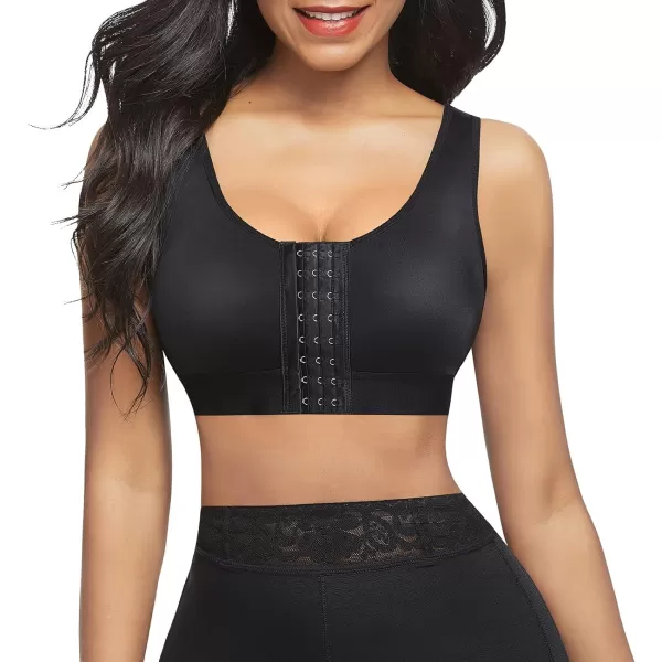 Arm Shaper for Women Post Surgery Arm Lipo Compression Sleeves Slimming Arm Faja Front Closure Shapewear Bra
