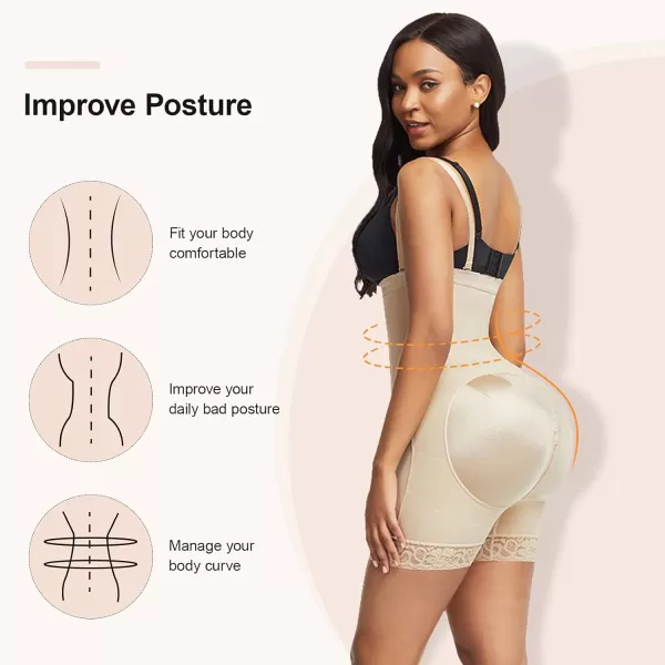 Body Shaper for Women Tummy Control Shapewear Side Zipper Open Bust Shapewear for Ladies Daily Life