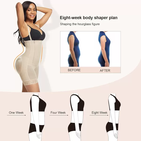 Body Shaper for Women Tummy Control Shapewear Side Zipper Open Bust Shapewear for Ladies Daily Life
