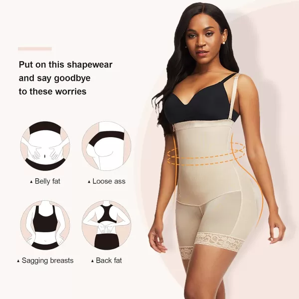 Body Shaper for Women Tummy Control Shapewear Side Zipper Open Bust Shapewear for Ladies Daily Life