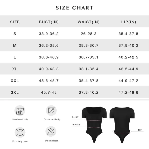 Bodysuit for Women Tummy Control Thong Body Shaper Tops Square Neck Body Suit Tshirt Slimming Going Out Bodysuits