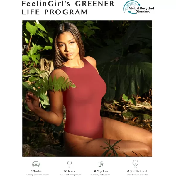 Bodysuits for Women Tummy Control Thong Seamless Leotard High Neck Racerback Tank Tops with Snap